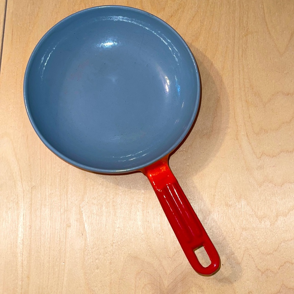 Vintage orange castiron skillet